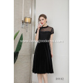 Fashion Tulle Illusion Plain Birthday Party Lady Evening Prom Dresses